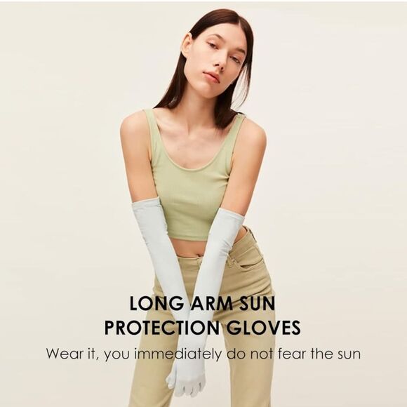 Gloves Women Formal Gray XL UV Protection Touchscreen UPF 50 Driving Cooling OC5 - Picture 5 of 8